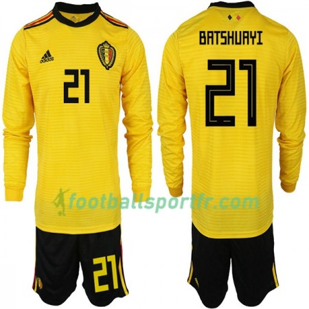 Tenue Belgique BATSHUAYI 21 Enfant Extérieur Coupe du monde 2018 Maillot de Foot ML